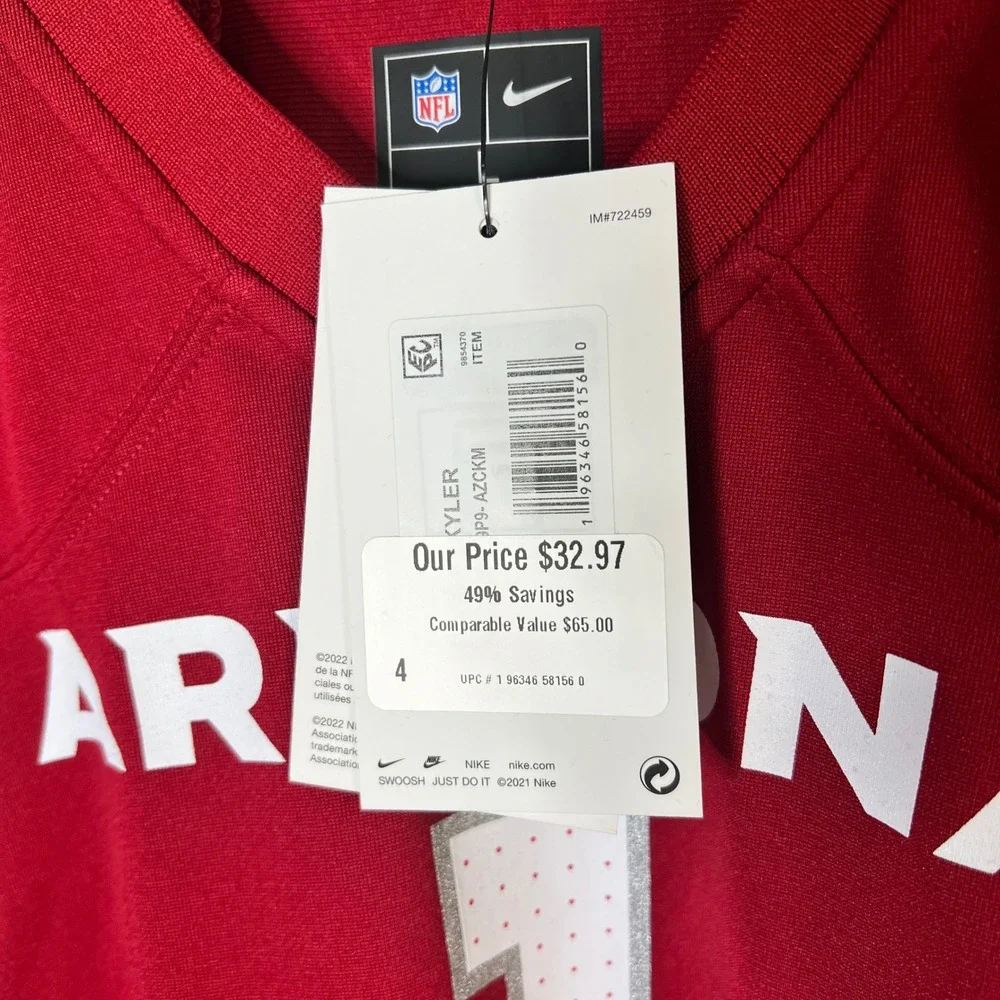 Arizona Cardinals Kyler Murray Nike Football Jersey  Boys Kid Size L 8 Red New